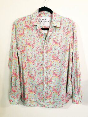 Frank & Eileen - 100% Cotton Button Up Shirt - Floral - Relaxed Eileen Style XS